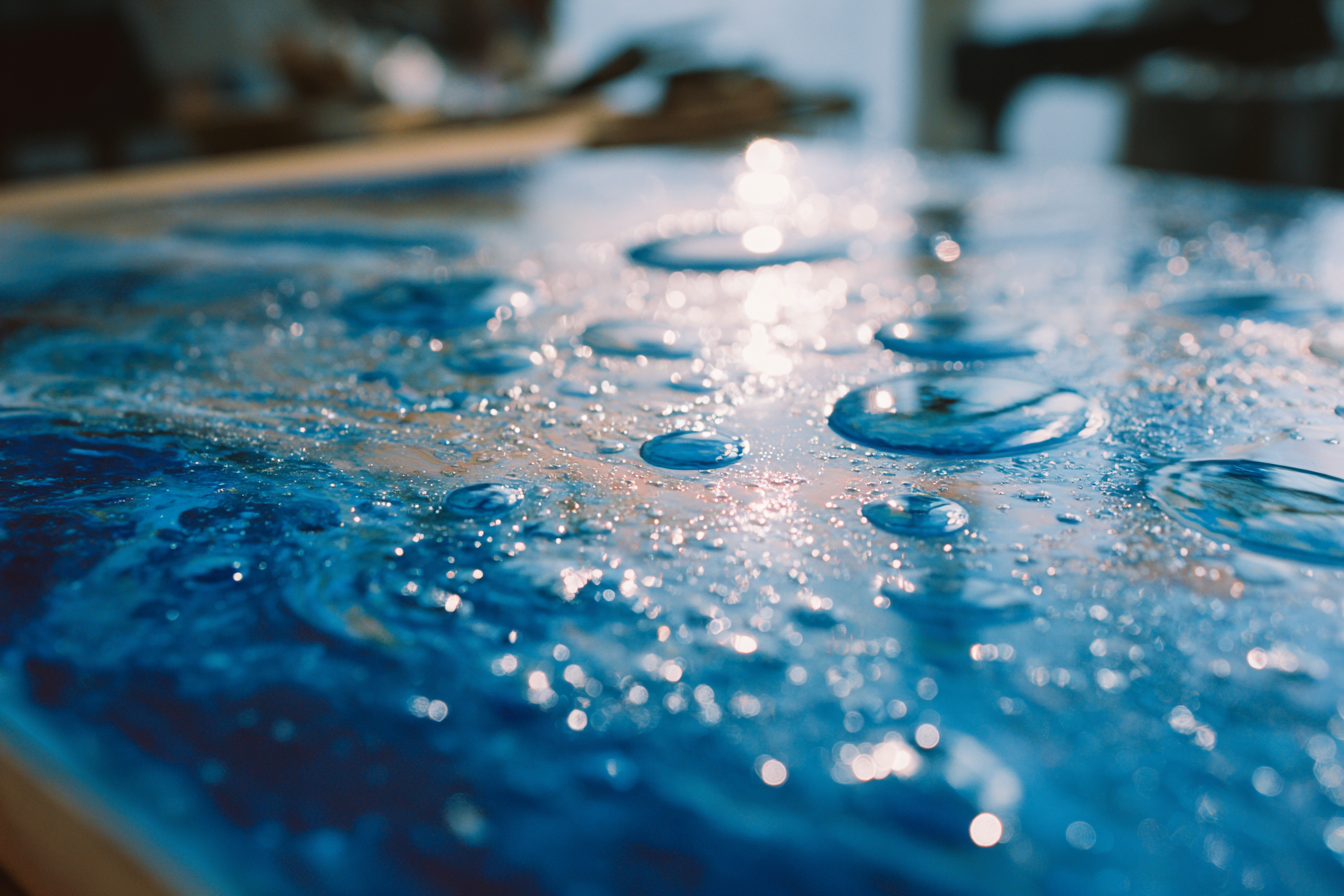 resina epoxi molhada